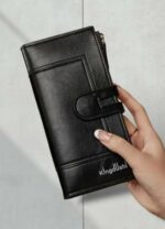 Portefeuille Cuir De Haute Qualité - Téléphone Portable - Multicartes - Grand - Élégant - Unixe - Noir – Image 6