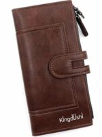 Portefeuille Cuir De Haute Qualité - Téléphone Portable - Multicartes - Grand - Élégant - Unixe - Marron Foncé – Image 6