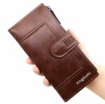 Portefeuille Cuir De Haute Qualité - Téléphone Portable - Multicartes - Grand - Élégant - Unixe - Marron Foncé – Image 5