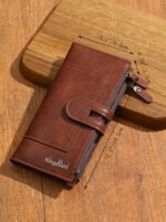 Portefeuille Cuir De Haute Qualité - Téléphone Portable - Multicartes - Grand - Élégant - Unixe - Marron Foncé – Image 8