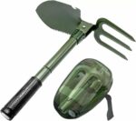 Pelle Pioche De Camping Pliante - Multifonction - Avec Bousole Et Étui - Vert – Image 4