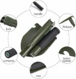 Pelle Pioche De Camping Pliante - Multifonction - Avec Bousole Et Étui - Vert – Image 13