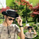 Chapeau De Seau Unisexe - Protection Solaire Extérieure - Respirant - Pliable - Rayé Décontracté - Doux - Noir – Image 7