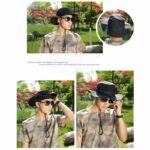 Chapeau De Seau Unisexe - Protection Solaire Extérieure - Respirant - Pliable - Rayé Décontracté - Doux - Noir – Image 10