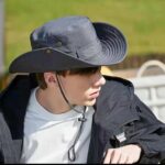 Chapeau De Seau Unisexe - Protection Solaire Extérieure - Respirant - Pliable - Rayé Décontracté - Doux - Noir – Image 2