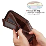 Portefeuille Court pour Homme - Pince à Billets Multi-Cartes - Grande Capacité - Simple - Bleu – Image 7