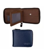 Portefeuille Court pour Homme - Pince à Billets Multi-Cartes - Grande Capacité - Simple - Bleu – Image 5