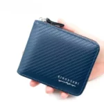 Portefeuille Court pour Homme - Pince à Billets Multi-Cartes - Grande Capacité - Simple - Bleu – Image 12