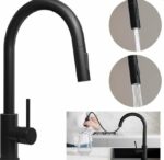 Robinet de cuisine - Douchette Extractible - Plaque De Fixation Pour Tuyau - Évier Extractible 1 ou 3 Trous - 2 Types D'acier Inoxydable Multifonctionnel