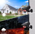 Lampe Caméra De Simulation D'extérieur à Énergie Solaire - Caméra De Surveillance De Sécurité Domestique Étanche - Lumière LED Clignotante – Image 2