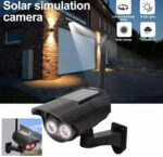 Lampe Caméra De Simulation D'extérieur à Énergie Solaire - Caméra De Surveillance De Sécurité Domestique Étanche - Lumière LED Clignotante
