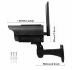 Lampe Caméra De Simulation D'extérieur à Énergie Solaire - Caméra De Surveillance De Sécurité Domestique Étanche - Lumière LED Clignotante – Image 7