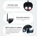 Lampe Caméra De Simulation D'extérieur à Énergie Solaire - Caméra De Surveillance De Sécurité Domestique Étanche - Lumière LED Clignotante – Image 6