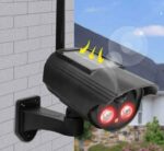 Lampe Caméra De Simulation D'extérieur à Énergie Solaire - Caméra De Surveillance De Sécurité Domestique Étanche - Lumière LED Clignotante – Image 8