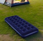 Matelas Gonflable Double Pliable Bleu Portable Avec Surface Rembourrée – Image 7