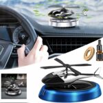 Désodorisant Solaire Pour Voiture - Ventilateur Rotatif - Diffuseur D'huile Pour Voiture