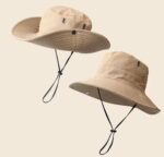 Chapeau De Soleil Pliable à Large Bord Avec Protection UV - Unisexe  Beige – Image 7