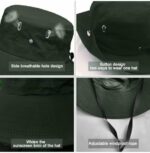 Chapeau De Soleil Pliable à Large Bord Avec Protection UV - Unisexe - Vert – Image 5