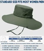 Chapeau de randonnée et de camping à large bord pour homme avec protection UV – Image 4