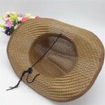 Chapeau De Soleil Unisexe en Paille Tissée à Large Bord Pour L'été – Image 3