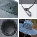 Chapeau de randonnée et de camping à large bord pour homme avec protection UV Gris – Image 6