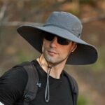 Chapeau de randonnée et de camping à large bord pour homme avec protection UV Gris – Image 7