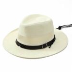 Chapeau De Soleil Tissé - Maille Creuse Respirante - Dessus - Mince - Perforé - Blanc – Image 3
