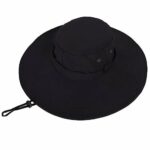 Chapeau de randonnée et de camping à large bord pour homme avec protection UV - Noir – Image 3