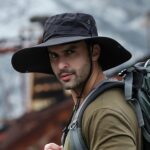 Chapeau de randonnée et de camping à large bord pour homme avec protection UV - Noir – Image 6
