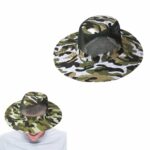Chapeau De Soleil Camouflage En Coton Pour La Pêche Et La Chasse En Plein Air Avec Un Cordon De Serrage - Unisexe - imperméable