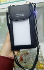 Sac à Écran Tactile Pour Femme Avec Étui Pour Téléphone Portable - Noir - Cuir - avec Bandoulière – Image 8