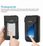 Sac à Écran Tactile Pour Femme Avec Étui Pour Téléphone Portable - Noir - Cuir - avec Bandoulière – Image 6