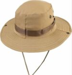 Chapeau De Seau Femme Et Homme - Protection Solaire Extérieure - Respirant - Pliable - Rayé Décontracté - Doux - Beige