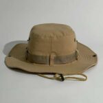 Chapeau De Seau Femme Et Homme - Protection Solaire Extérieure - Respirant - Pliable - Rayé Décontracté - Doux - Beige – Image 2