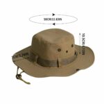 Chapeau De Seau Femme Et Homme - Protection Solaire Extérieure - Respirant - Pliable - Rayé Décontracté - Doux - Beige – Image 5