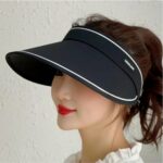 Chapeau Pliable Pour Femme - Élégant et Moderne - Protection UV - Noir – Image 3