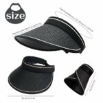 Chapeau Pliable Pour Femme - Élégant et Moderne - Protection UV - Noir – Image 5