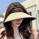 Chapeau Pliable Pour Femme - Élégant et Moderne - Protection UV - Beige – Image 6