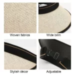 Chapeau Pliable Pour Femme - Élégant et Moderne - Protection UV - Beige – Image 7