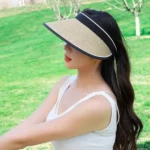 Chapeau Pliable Pour Femme - Élégant et Moderne - Protection UV - Beige – Image 4