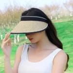 Chapeau Pliable Pour Femme - Élégant et Moderne - Protection UV - Beige – Image 3