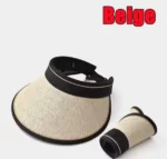 Chapeau Pliable Pour Femme - Élégant et Moderne - Protection UV - Beige – Image 8