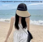 Chapeau Pliable Pour Femme - Élégant et Moderne - Protection UV - Beige – Image 2