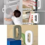 Système De Verrouillage Autocollant Pour Réfrigérateur - Adapté Aux Armoires Tiroirs Et Penderies - Blanc – Image 4