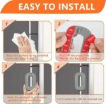 Système De Verrouillage Autocollant Pour Réfrigérateur - Adapté Aux Armoires Tiroirs Et Penderies - Gris – Image 2