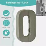 Système De Verrouillage Autocollant Pour Réfrigérateur - Adapté Aux Armoires Tiroirs Et Penderies - Gris