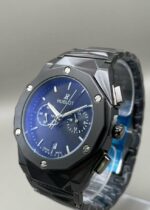 Montre Hublot Pour Homme – Bracelet En Acier Inoxydable – Résistance à l'eau - Qualité Premium - Noir