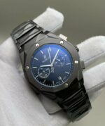 Montre Hublot Pour Homme – Bracelet En Acier Inoxydable – Résistance à l'eau - Qualité Premium - Noir – Image 2