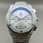 Montre Hublot Pour Homme – Bracelet En Acier Inoxydable – Résistance à l'eau - Qualité Premium - Argent