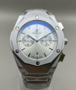 Montre Hublot Pour Homme – Bracelet En Acier Inoxydable – Résistance à l'eau - Qualité Premium - Argent